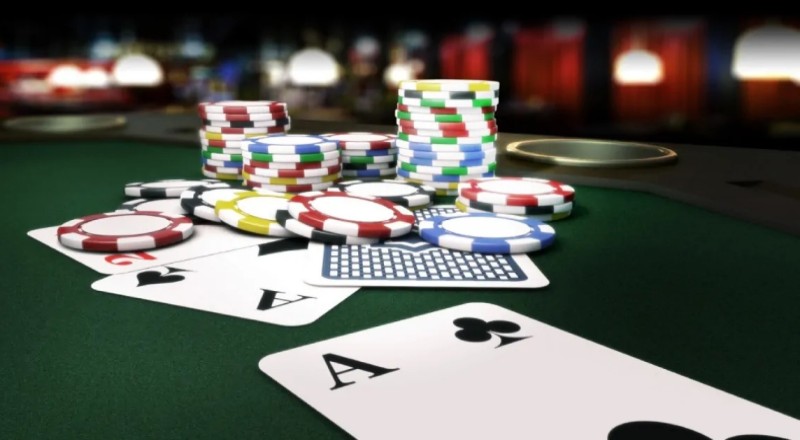 Tampilan meja bermain poker